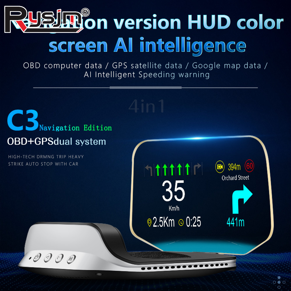 Obd2 Hud Speedometer Projector - C3 / C3 Navigation Car HUD