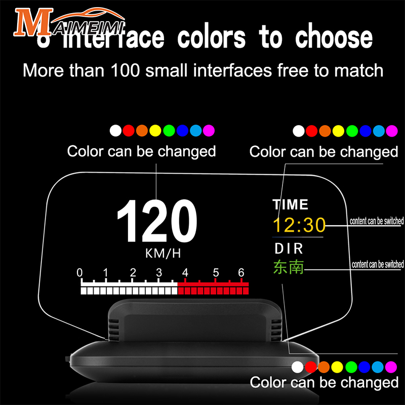 Car Hud Head Up Display Gps - C1 Navigation Projection For HUD OBD2