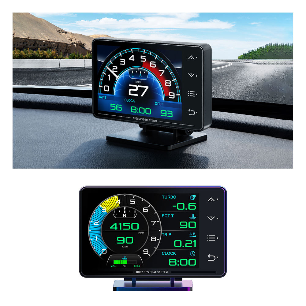 Hud Display With Tire Pressure - XS Gauge OBD2+ GPS Head-up Display