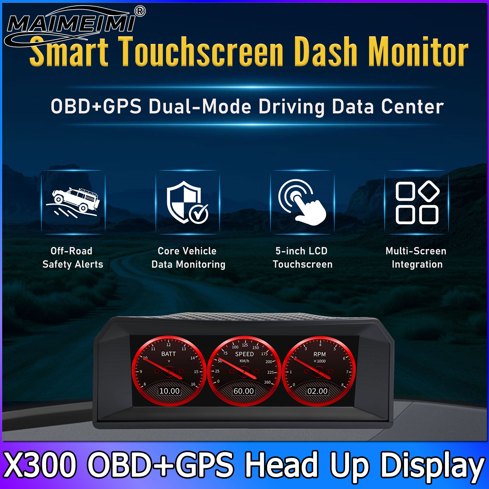 X300 Multifunctional Instrumen - огляд і ціна Hud Obd2 Multi Function Alarm