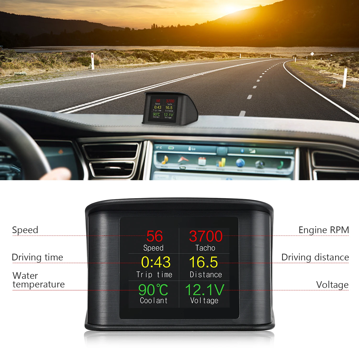 P10 for HUD Universal Speedome - огляд і ціна Car Heads Up Display Navigation