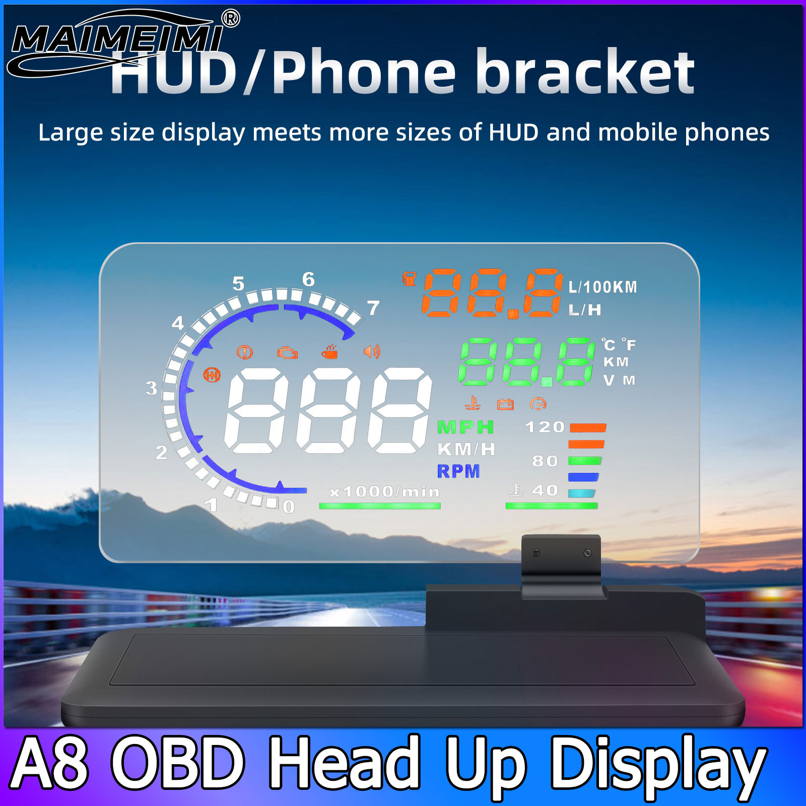 A8 Car Speedometer Digital HUD - огляд і ціна Obd2 Hud Speedometer Projector