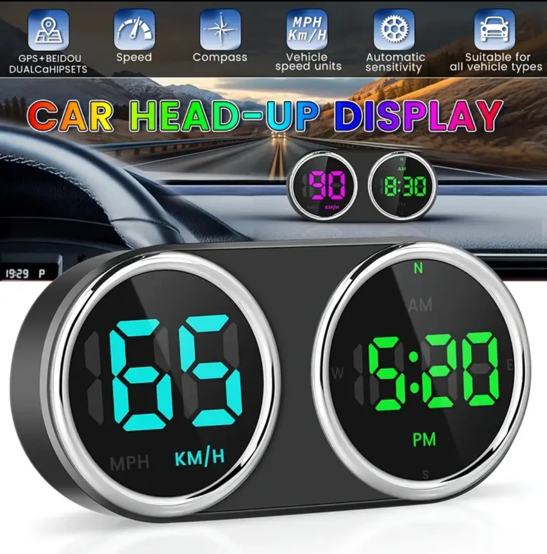 Car Motorcycle Electronic Cloc - огляд і ціна Car Hud Head Up Display Gps