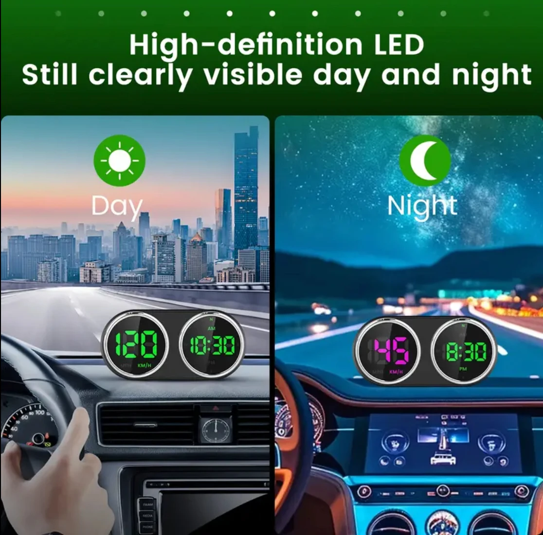 Car Motorcycle Electronic Cloc - огляд і ціна Car Hud Head Up Display Gps