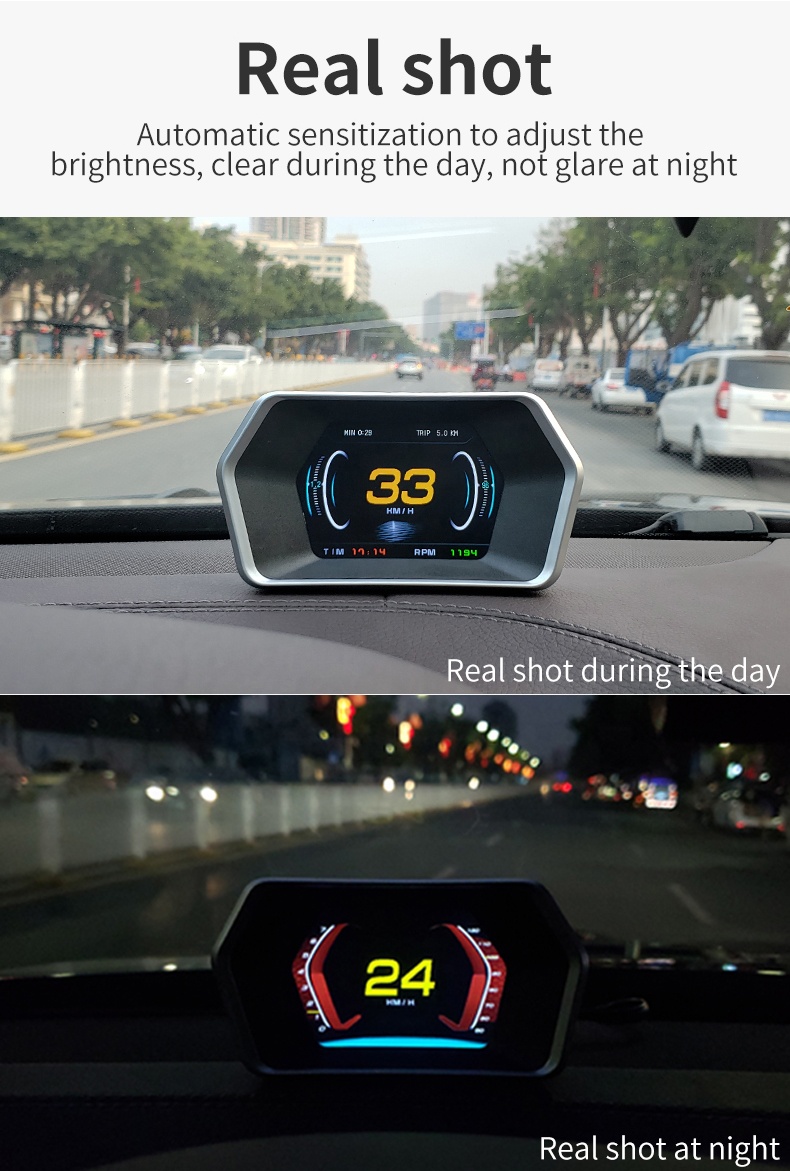 Cars P17 OBD2 Gauge PSI Univer - огляд і ціна Hud Obd2 Multi Function Alarm