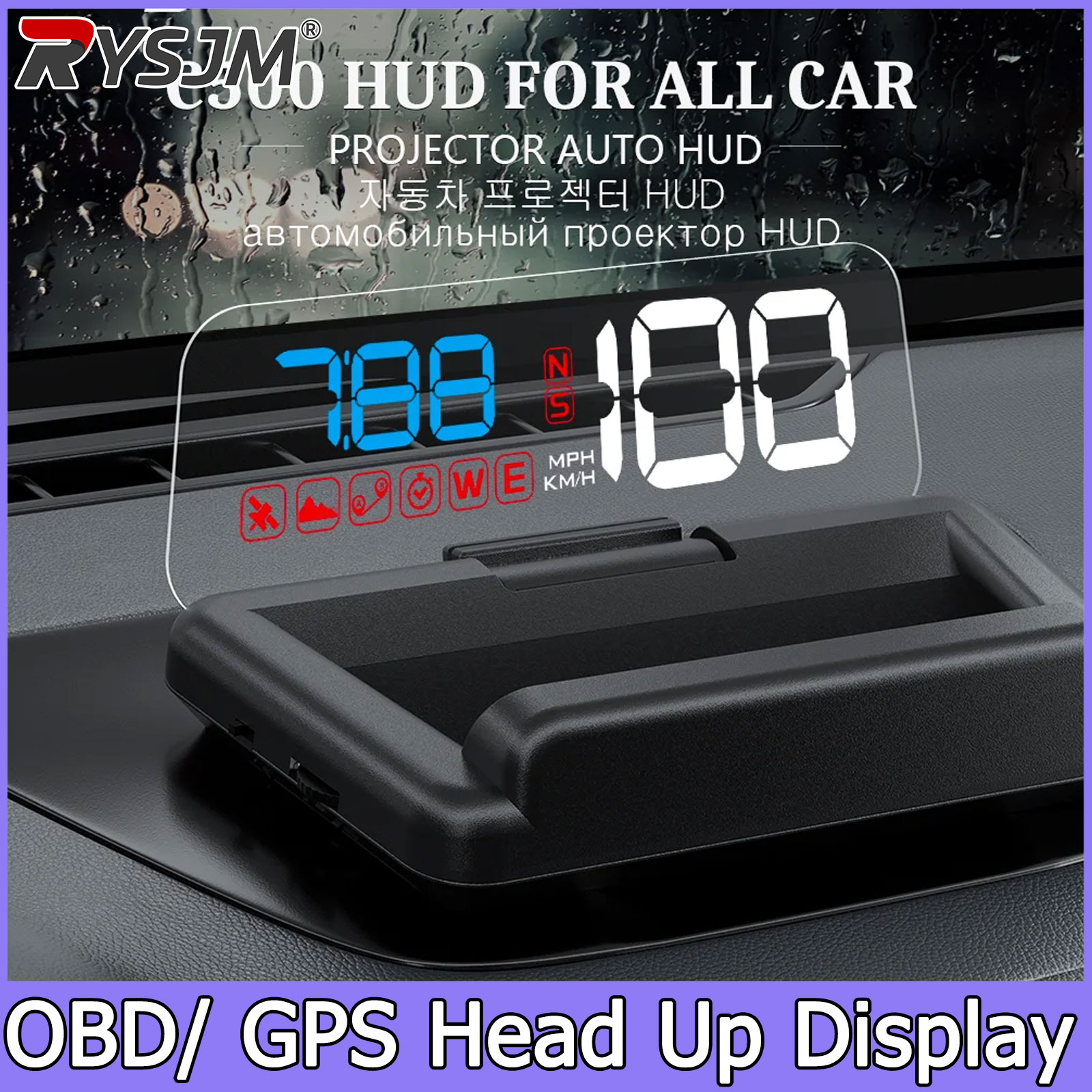 C500/T900,OBD/GPS HUD Auto Hea - огляд і ціна Car Hud Head Up Display Gps