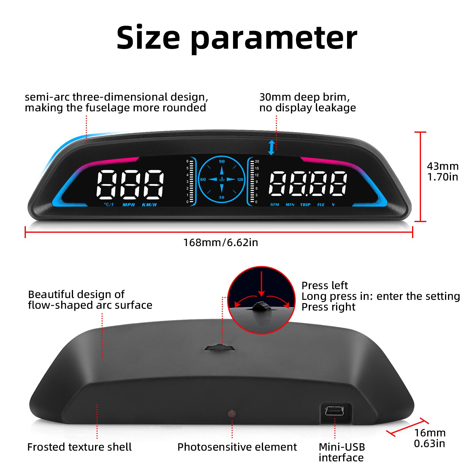AD Car B3 OBD/ G3 GPS Head Up  - огляд і ціна Hud Obd2 Multi Function Alarm