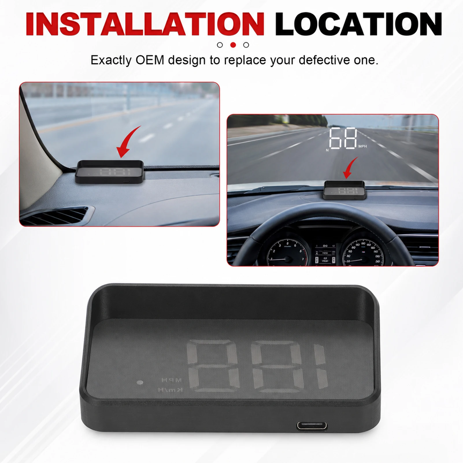 HUD Windshield Projector Car H - огляд і ціна Hud Speedometer Digital Universal