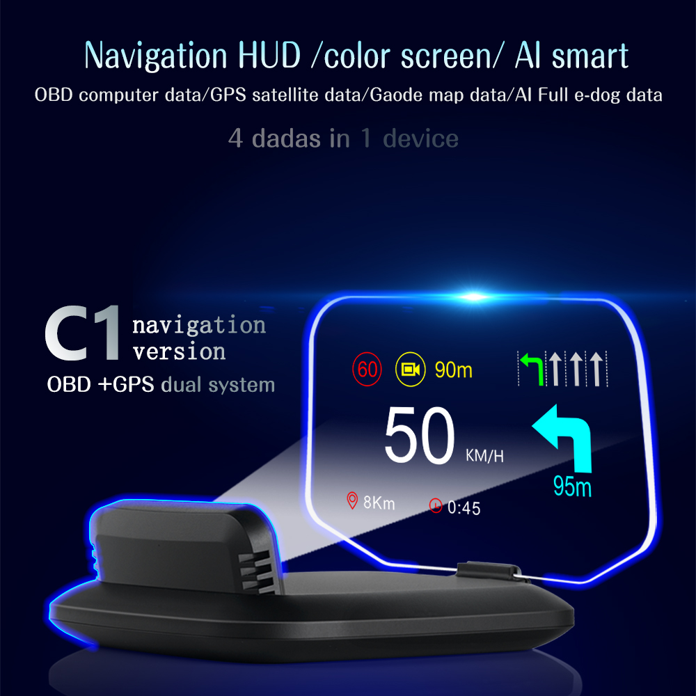 For All Car 5inch Multifunctio - огляд і ціна Hud Obd2 Multi Function Alarm