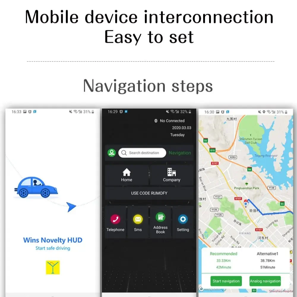 QC Navigation Projection C1 Ca - огляд і ціна Obd2 Hud Speedometer Projector