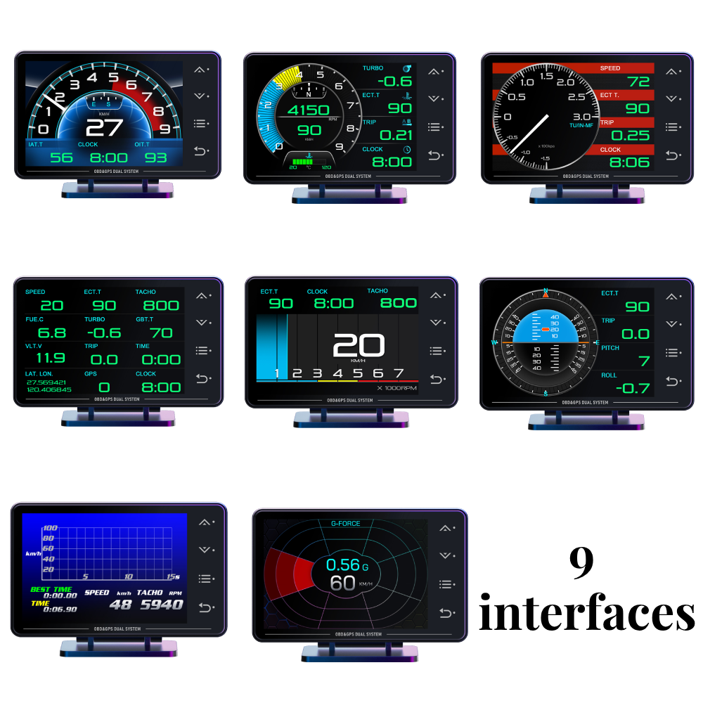 XS Gauge OBD2+ GPS Head-up Dis - огляд і ціна Hud Display With Tire Pressure