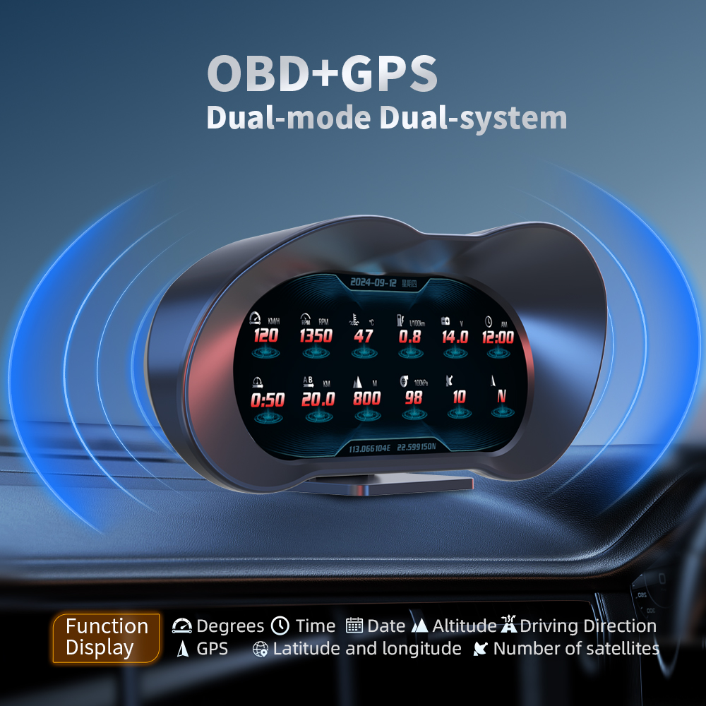 2025 New Model HUD P5 Speedome - огляд і ціна Hud Obd2 Multi Function Alarm