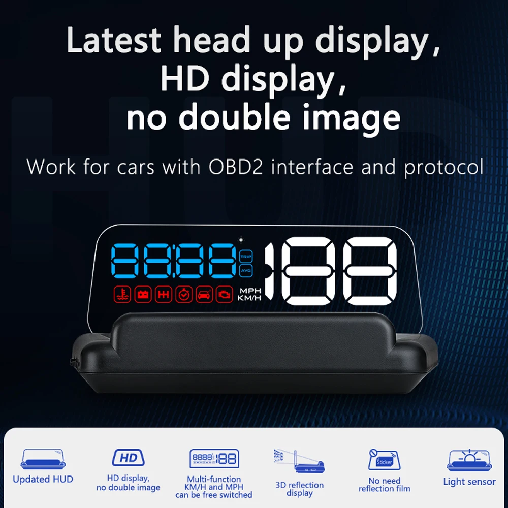 NEW C500 OBD2 HUD Car Head Up  - огляд і ціна Obd2 Hud Speedometer Projector