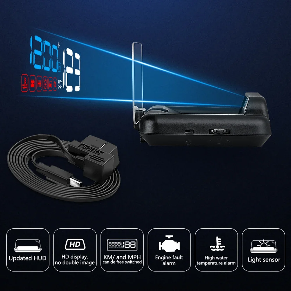NEW C500 OBD2 HUD Car Head Up  - огляд і ціна Obd2 Hud Speedometer Projector