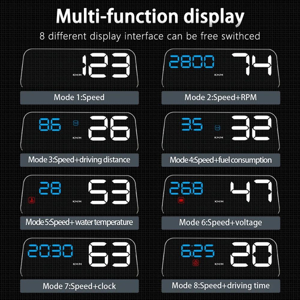 NEW C500 OBD2 HUD Car Head Up  - огляд і ціна Obd2 Hud Speedometer Projector