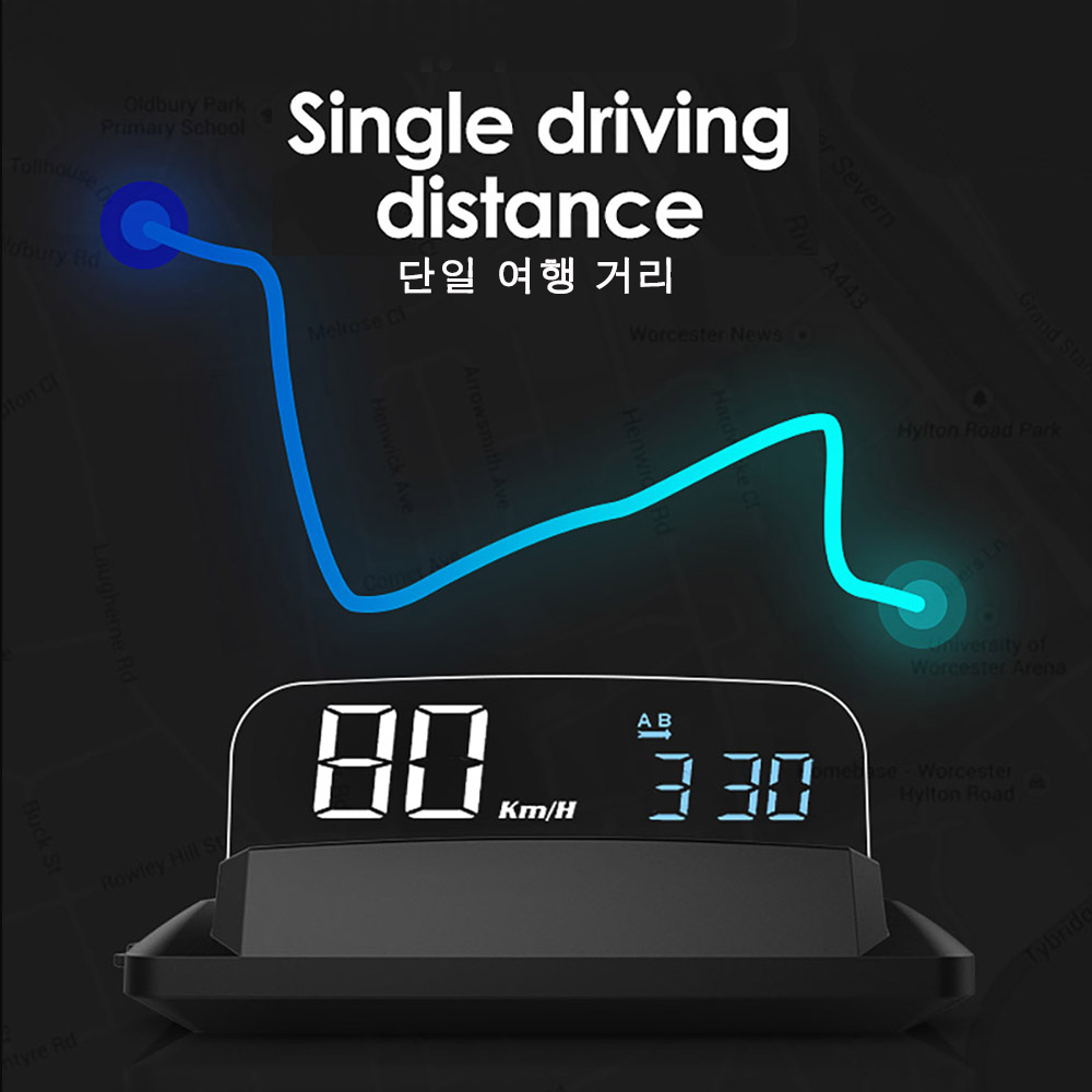 Car GPS Digital Speedometer KM - огляд і ціна Car Heads Up Display Navigation