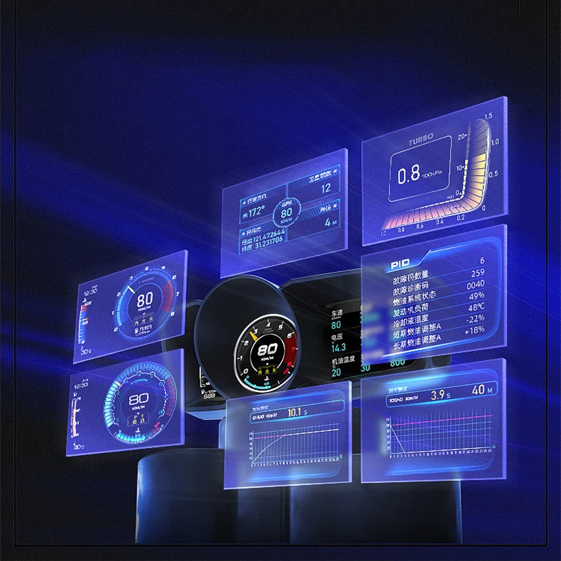 A600 Car HUD Multi-Function Da - огляд і ціна Hud Obd2 Multi Function Alarm