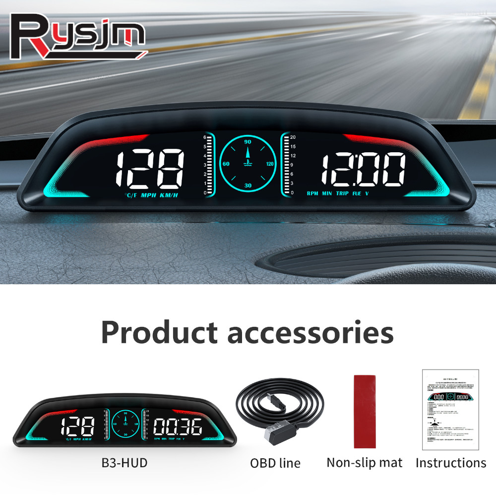 B3 OBD2 HUD Multifunctional Di - огляд і ціна Hud Obd2 Multi Function Alarm