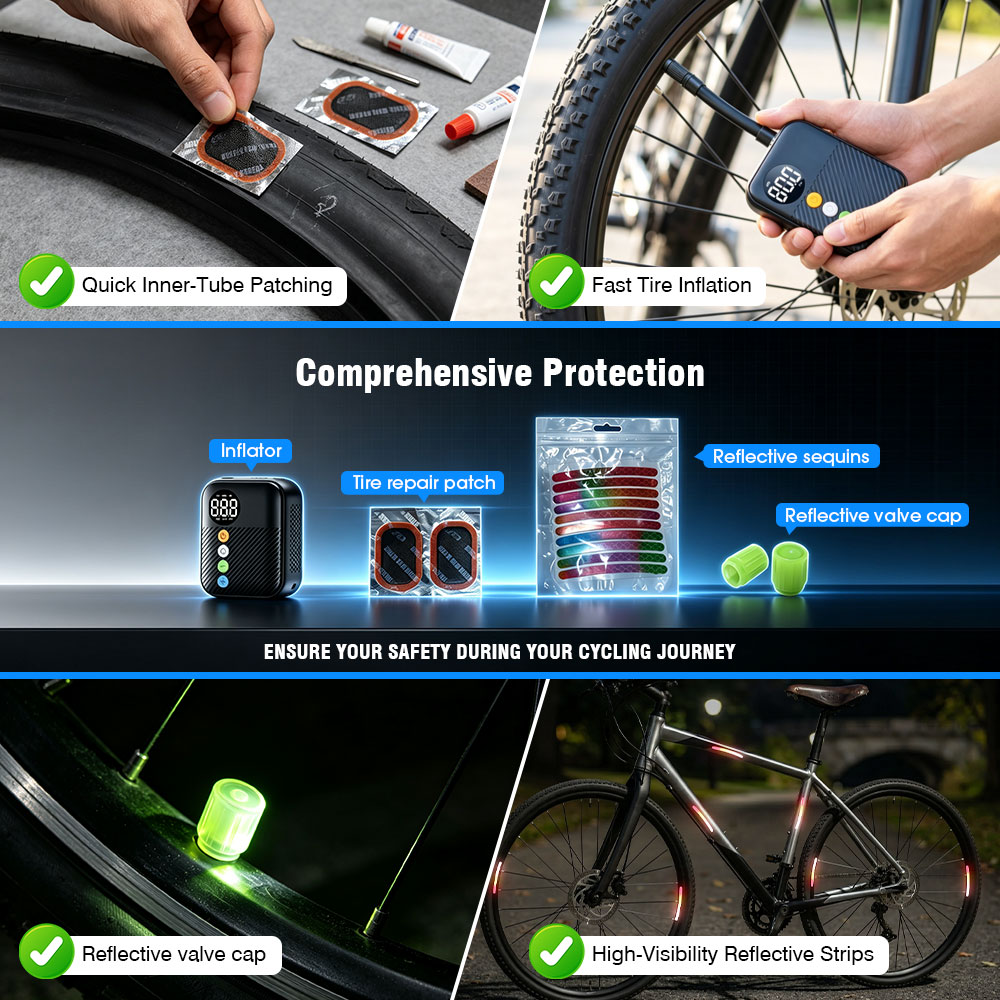 CARSUN Mini Bike Pump Cordless - огляд і ціна Hud Display With Tire Pressure