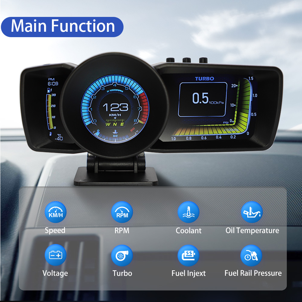 Newest Car Universal HUD OBD2+ - огляд і ціна Hud Obd2 Multi Function Alarm