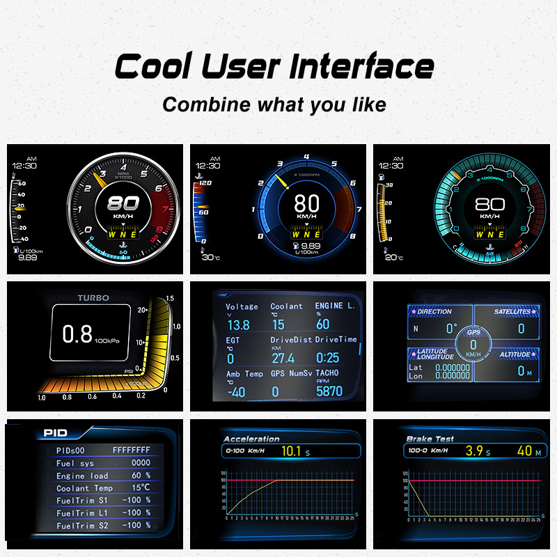 Newest Car Universal HUD OBD2+ - огляд і ціна Hud Obd2 Multi Function Alarm