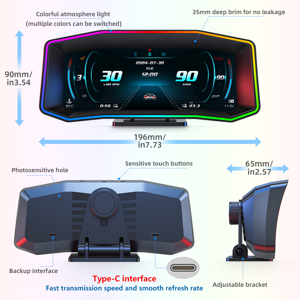 P4 HUD Gauge OBD2 GPS Head-up  - огляд і ціна Obd2 Hud Speedometer Projector